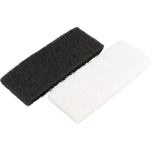 LUX Schleifschwamm Classic, 2er-Set: Schwarzer und weißer Schleifschwamm für präzise Schleifarbeiten.