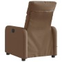 Brauner vidaXL Massagesessel Modell 12, Relaxsessel mit Stoffbezug, Rückenansicht.