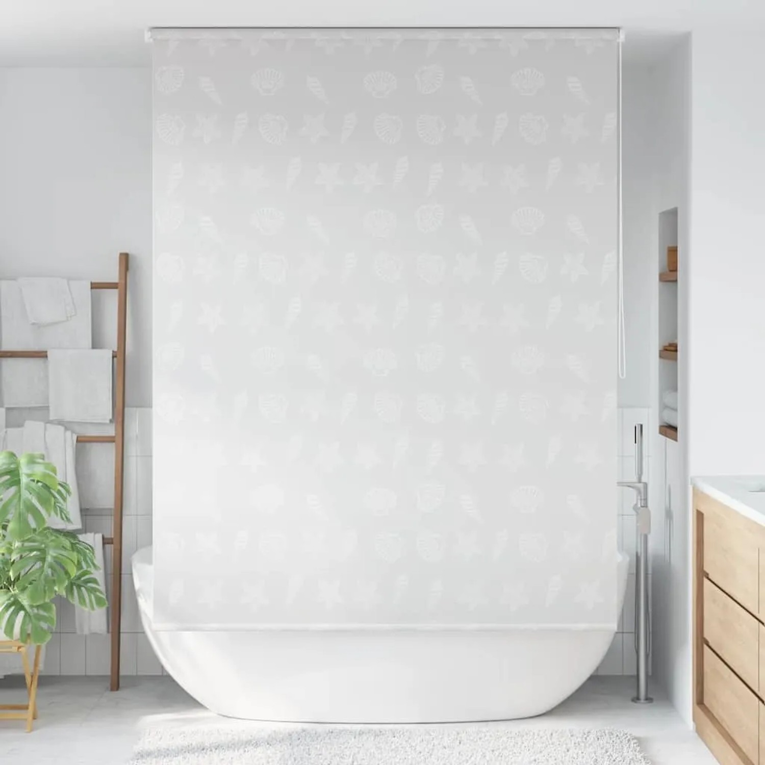 vidaXL Duschrollo 160x240 cm Seesternmuster 142863_2