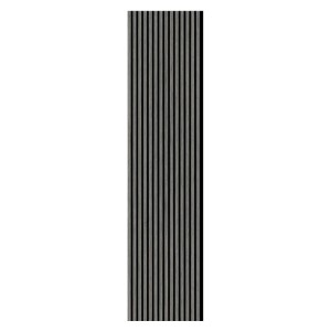 FN Acustico Akustikplatte in Silbergrau mit Furnier aus PET und MDF, 572,5x19x2400 mm.