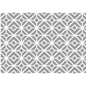 d-c-fix Tischdecke Karo Mondial, ø 140 cm, grau-weißes Rautenmuster.