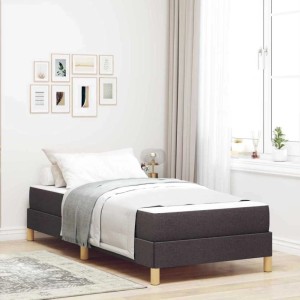vidaXL Boxspringbett Dunkelbraun 90 x 200 cm Stoff 3398538