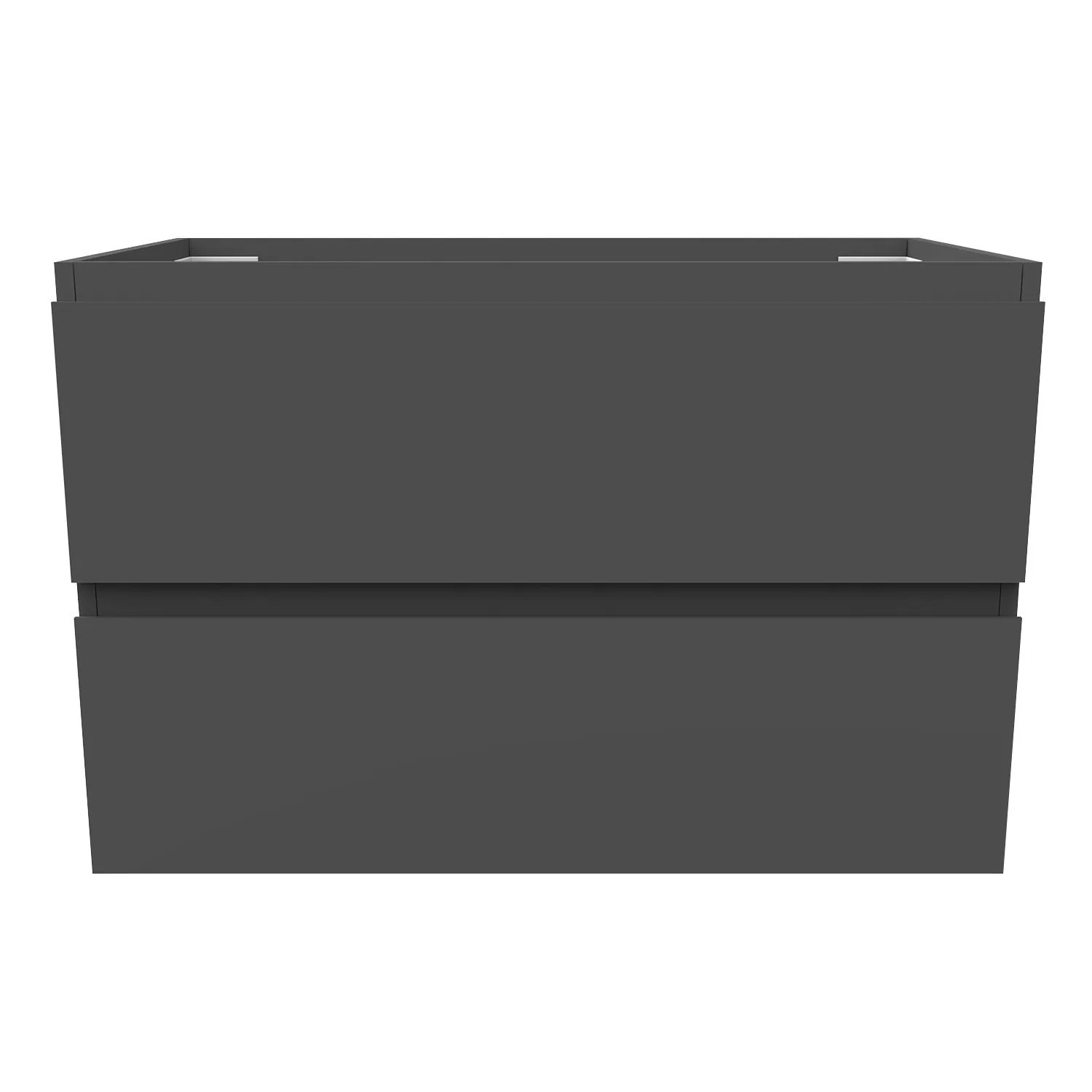 Duschparadies Waschbeckenunterschrank Y244X, matt anthrazit, 2 Schubladen, minimalistisch.