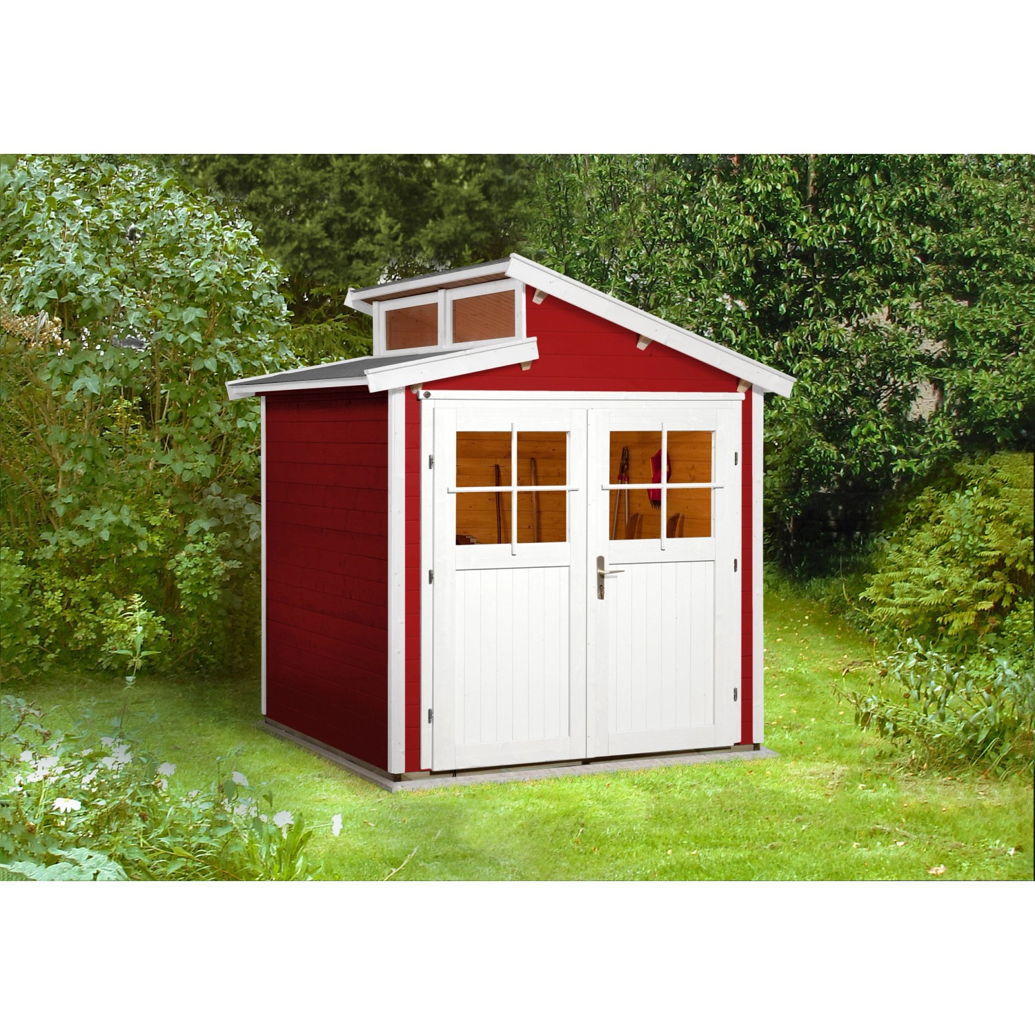 Weka Holz-Gartenhaus/Gerätehaus 226 Gr. 1 Schwedenrot 4,29 m²