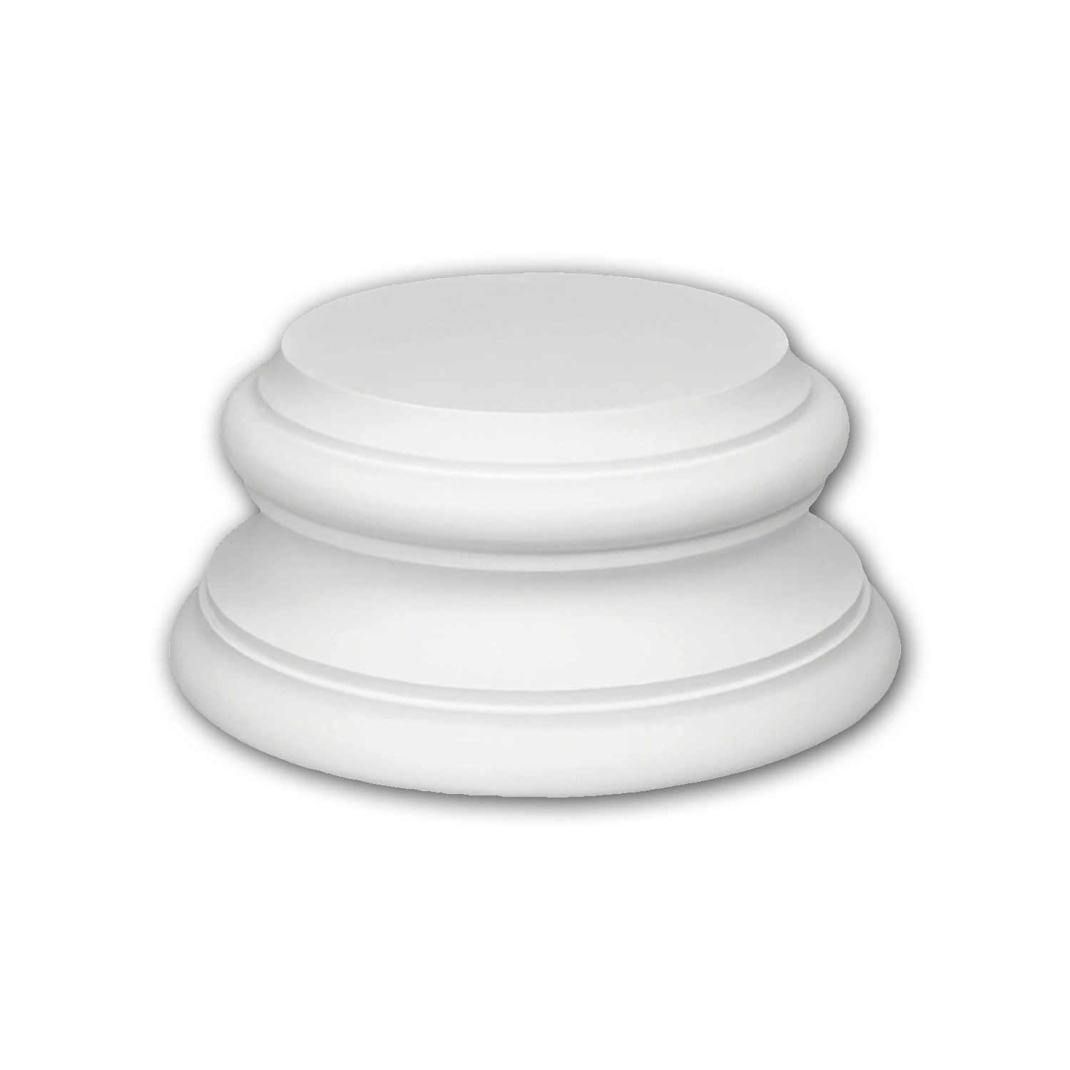 PROFHOME 113200 Vollsäulen Sockel Säule Zierelement Stuckdekor 37,8 cm x 17,1 cm x 37,9 cm Weiß