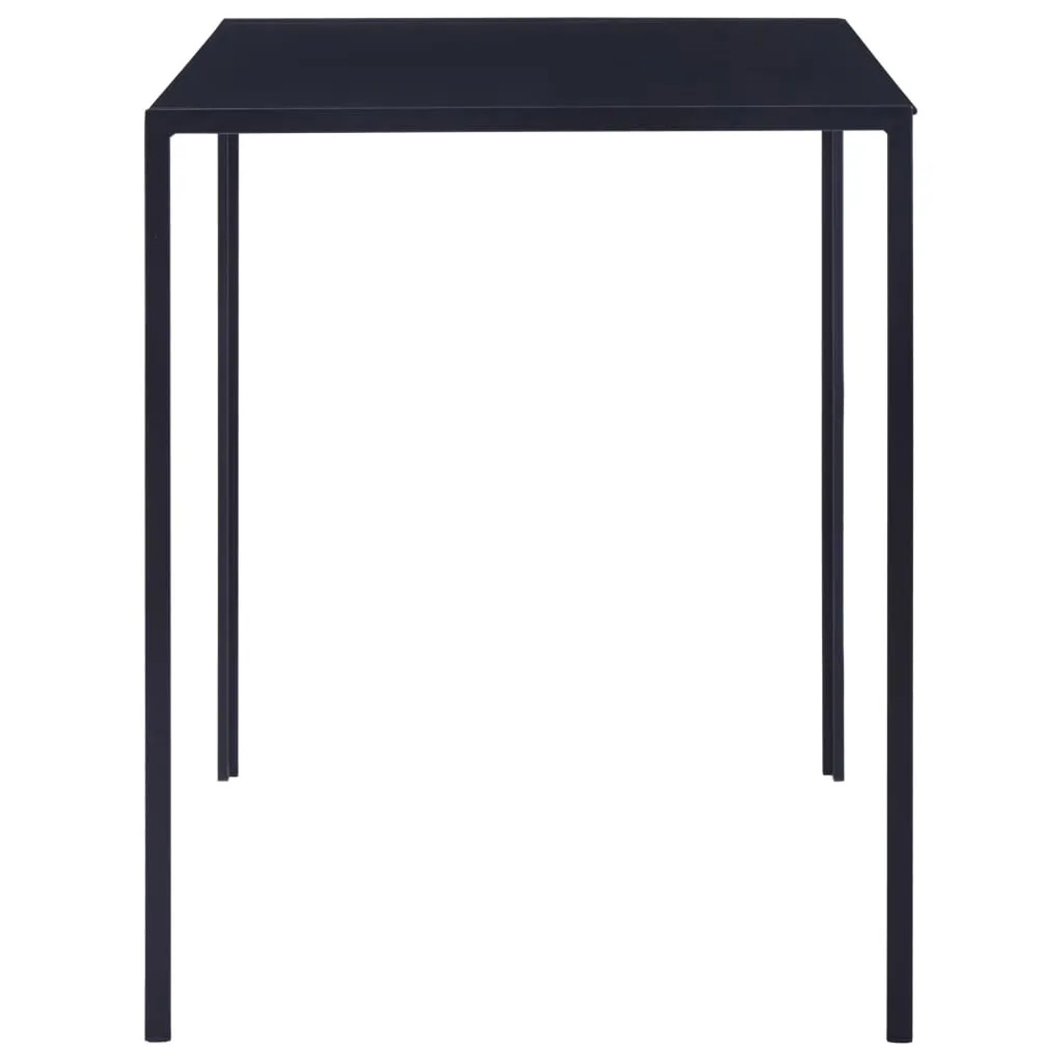 Blauer Esstisch aus Glas und Metall, Teil der 5-tlg. vidaXL Essgruppe.