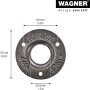 Detailaufnahme: Schwarzes Wagner Möbelbein Industrial Pipe, Durchmesser 32,5 mm, zur Möbelmontage.