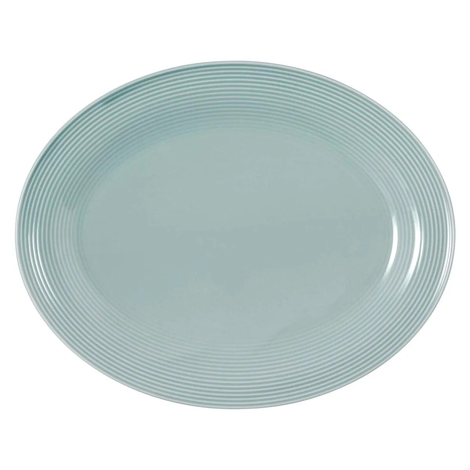 Seltmann Weiden Beat Color Glaze Servierplatte Oval 35 x 28 cm Arktisblau