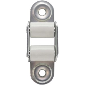 Schellenberg Rollladen-Gurtführung Mini, 40mm, Weiß. Gurtbandführung mit zwei weißen Leitrollen.