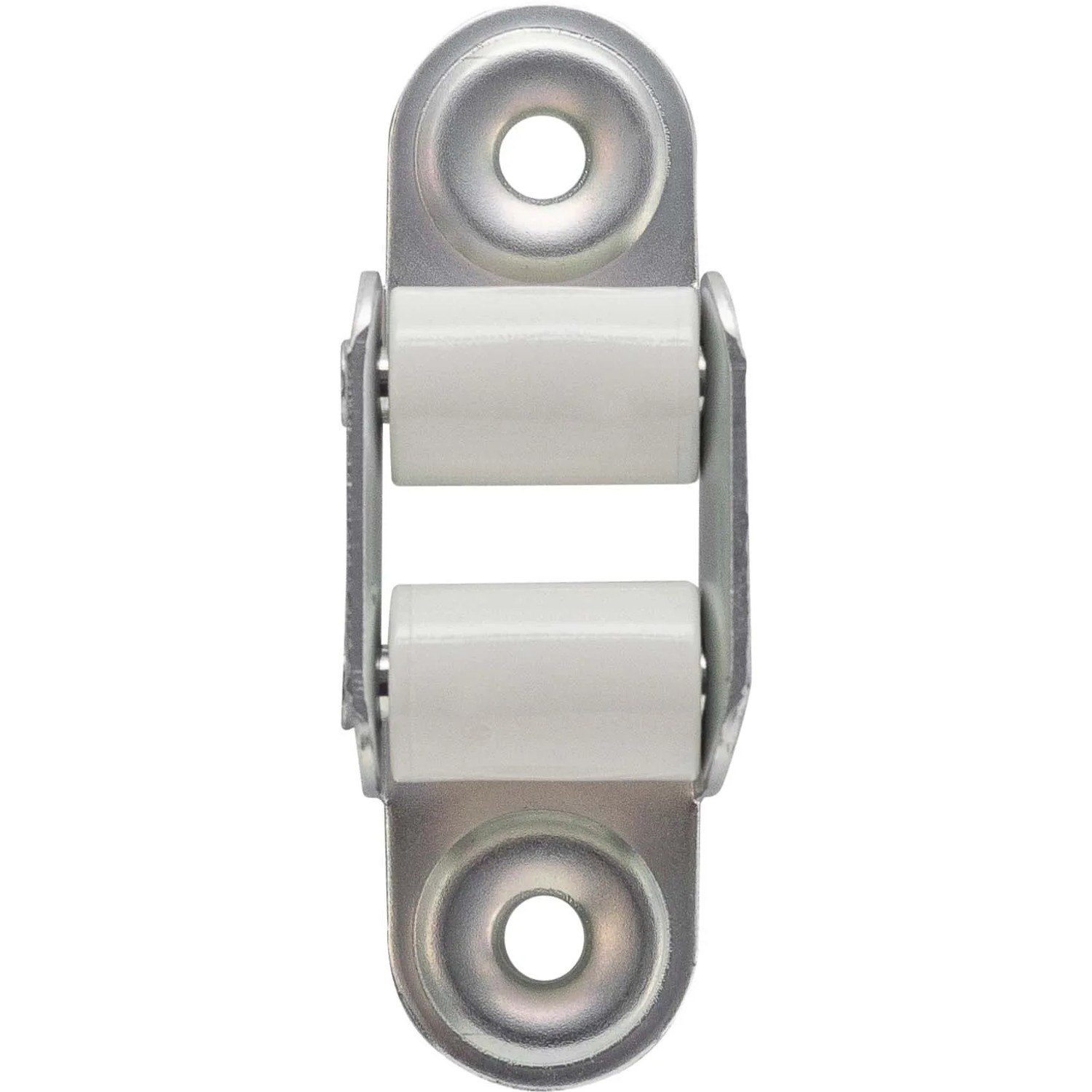 Schellenberg Rollladen-Gurtführung Mini, 40mm, Weiß. Gurtbandführung mit zwei weißen Leitrollen.