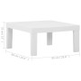 Weißer vidaXL Lounge-Gartentisch aus Kunststoff, quadratisch, 65x65x33 cm.
