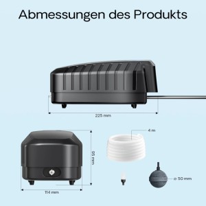 Sunsun Cap-10 Sauerstoffpumpe 4W 3M³ Luftpumpe Aquarium Teichbelüfter Teichpumpe