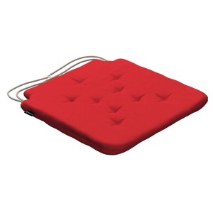 Rotes Dekoria Stuhlkissen Christoph mit Bindebändern, 42x41x3,5 cm, für bequemes Sitzen.