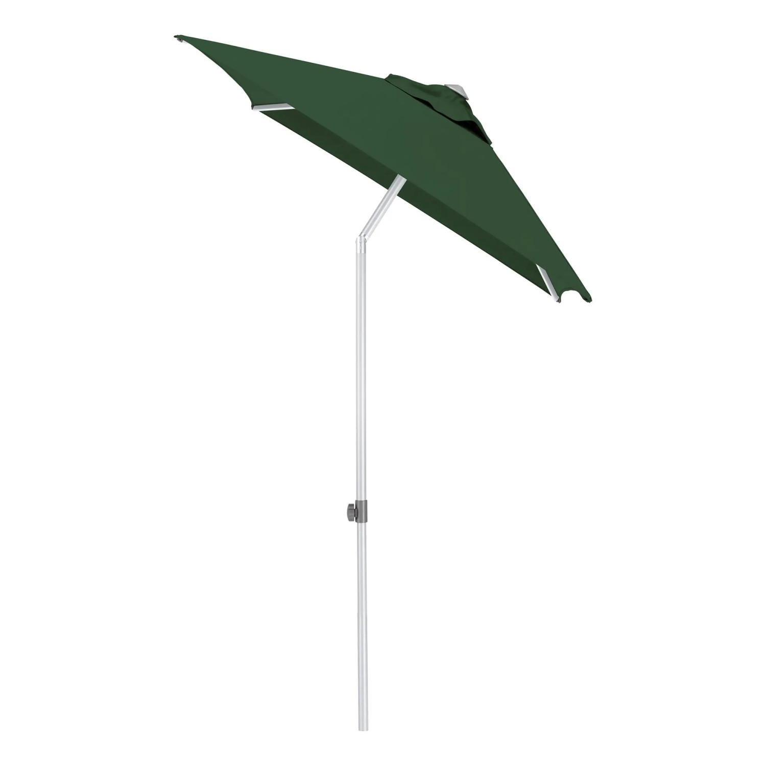 Kettler Marktschirm 150 cm x 210 cm Silber-Grün mit Push-Up Mechanik