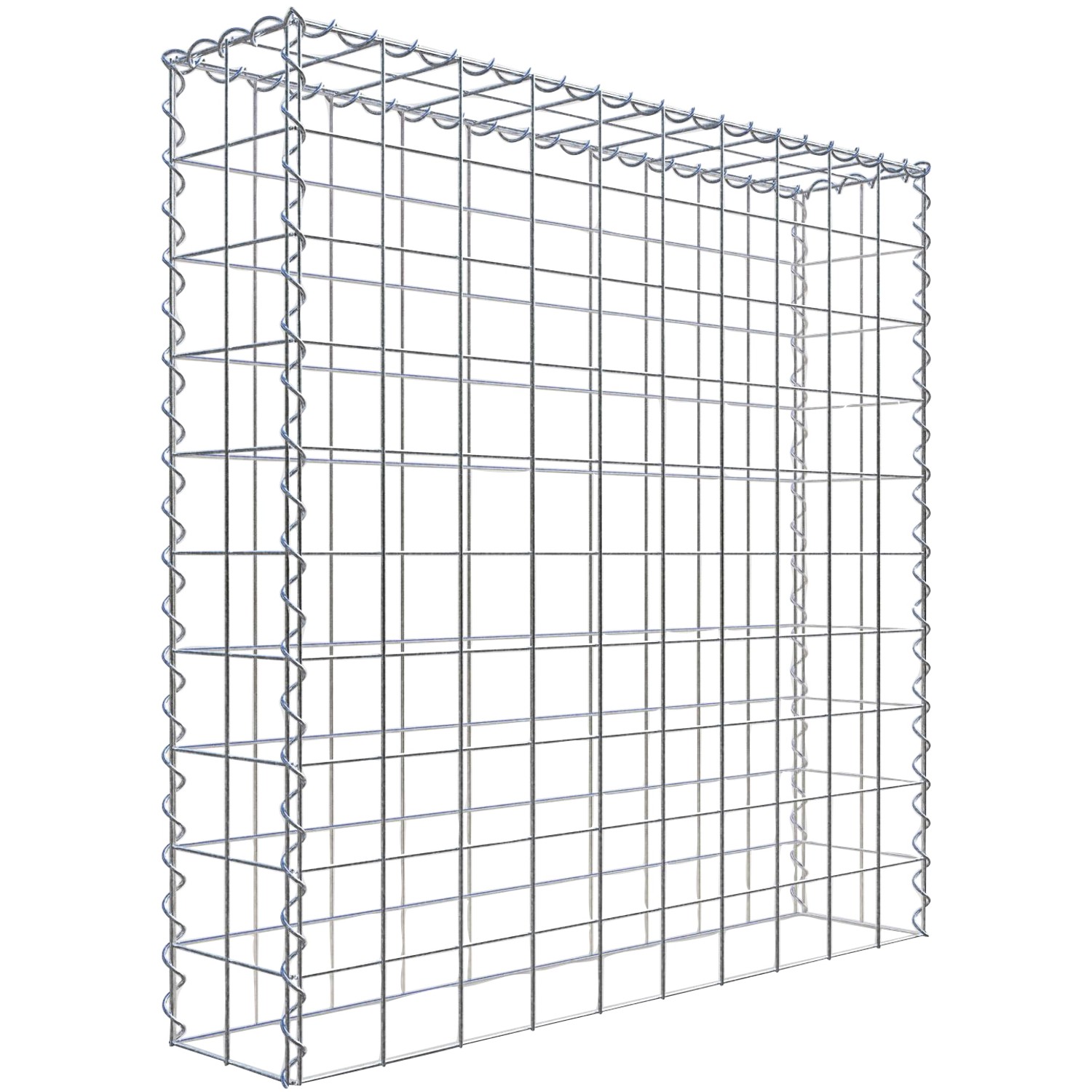 Gabiona Gabione-Anbaukorb Typ 3 100 x 100 x 20 cm Maschenw 10 x 10 cm