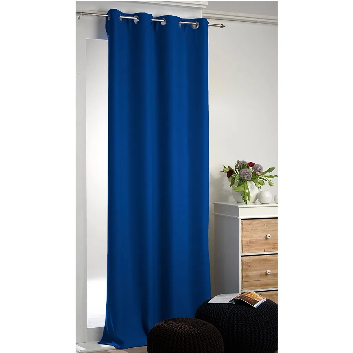 Bestlivings Verdunkelungsgardine mit Ösen Blau 135 cm x 175 cm