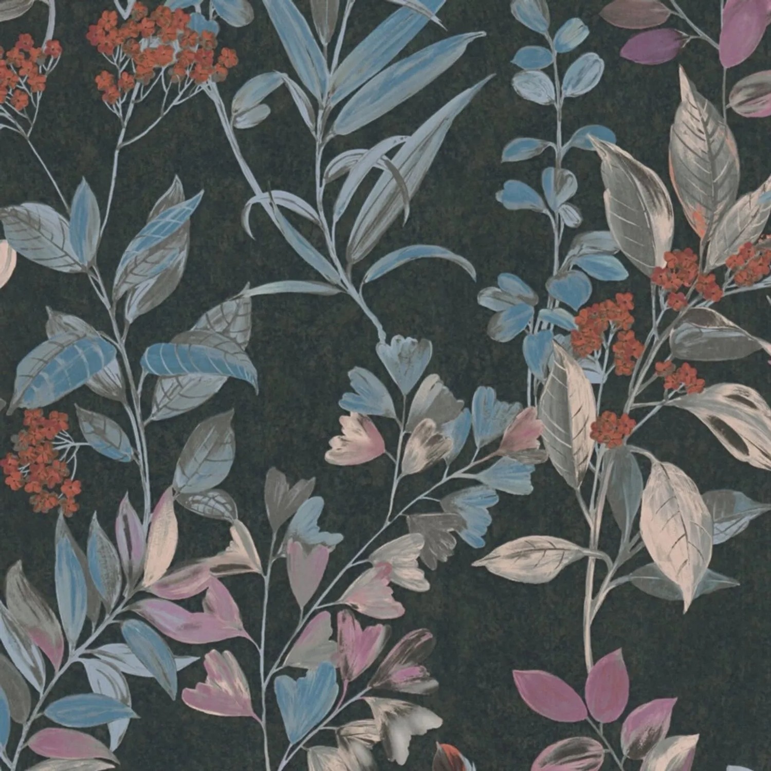 Tadessi Tapete Floral M1-No.4425 Vliestapete in Schwarz