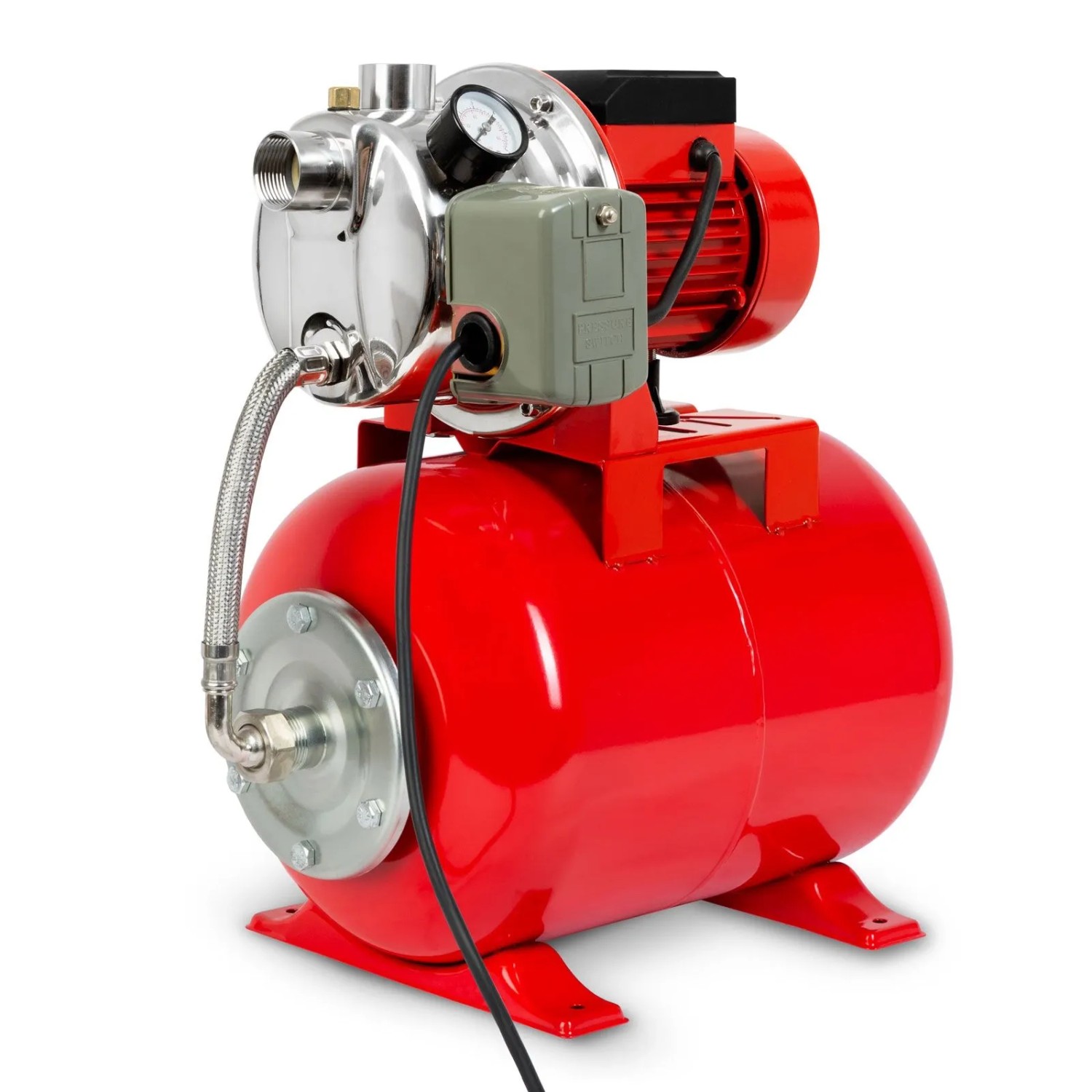 EBERTH Hauswasserwerk mit 3600 L/h 4 bar und 750W Pumpe mit Druckschalter 24L