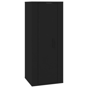 Schwarzer VidaXL TV-Wandschrank, 40x34,5x100 cm, Teil der Wohnwand. Mit einem Fach und einer Tür.