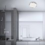 Briloner LED Bad-Deckenleuchte Acorus mit Sternenhimmel-Effekt, silberfarben.