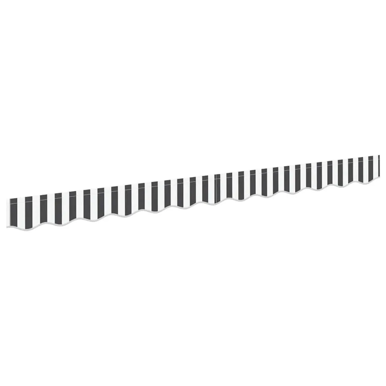 vidaXL Markisenvolant Anthrazit und Weiß 230 x 20 cm Segeltuch 42000715