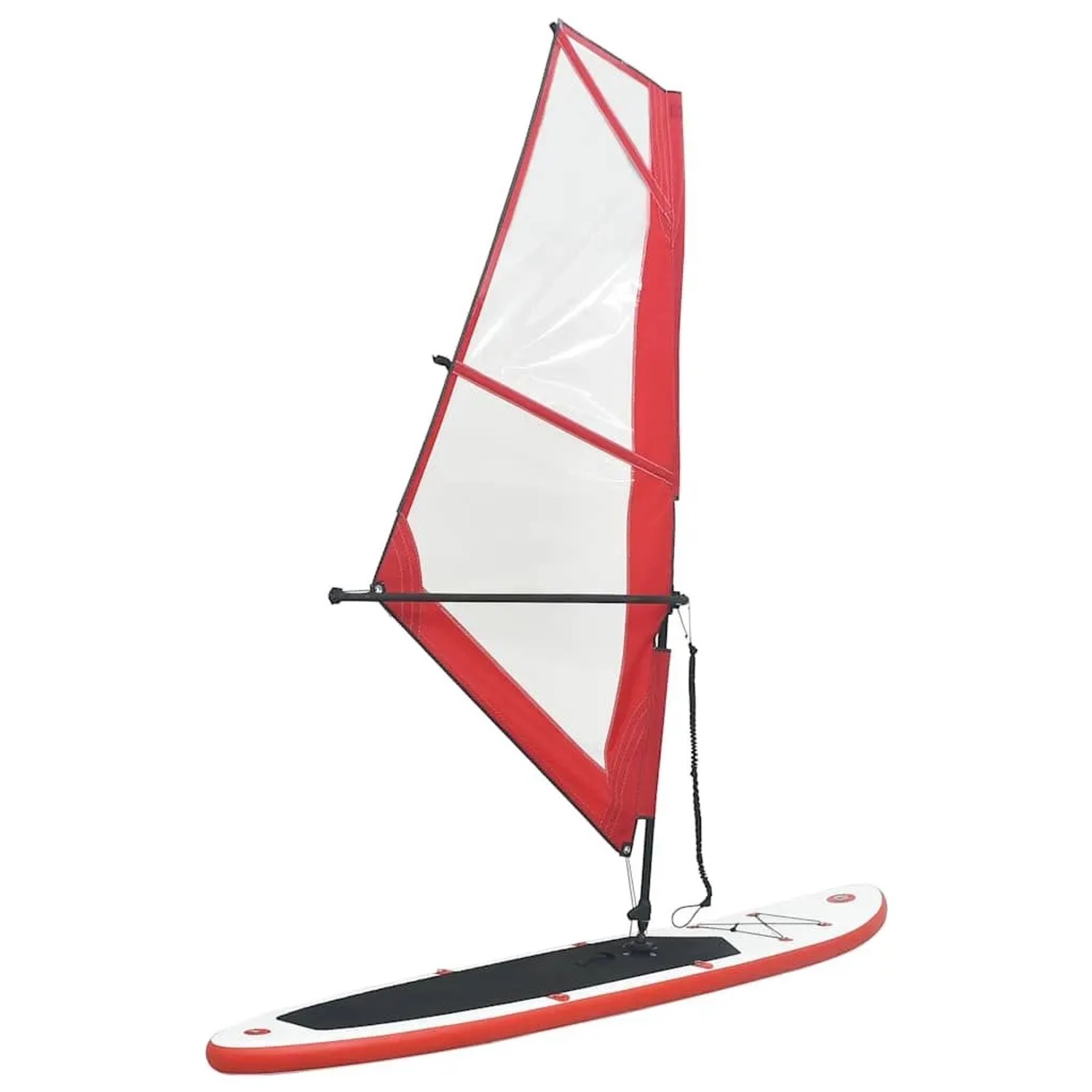 vidaXL Aufblasbares SUP-Board mit Segel Set Rot und Weiß 92209