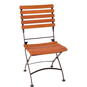 Garten Pleasure Klappstuhl Wien aus Teakholz, Teil des 5-teiligen Gartenmöbel-Sets.