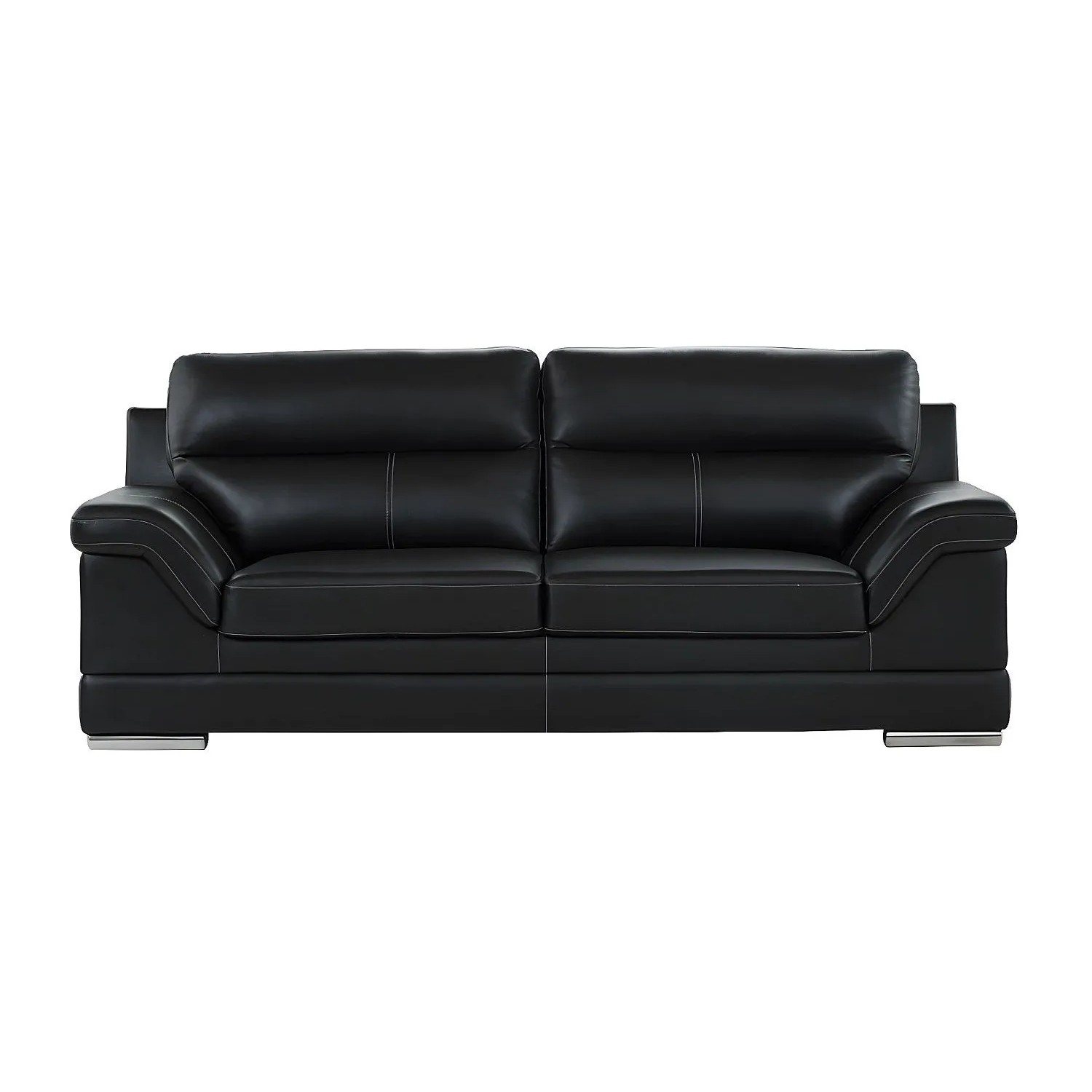 Vente-unique Sofa Ohne Schlafmöglichkeit Monika Schwarz 235 cm