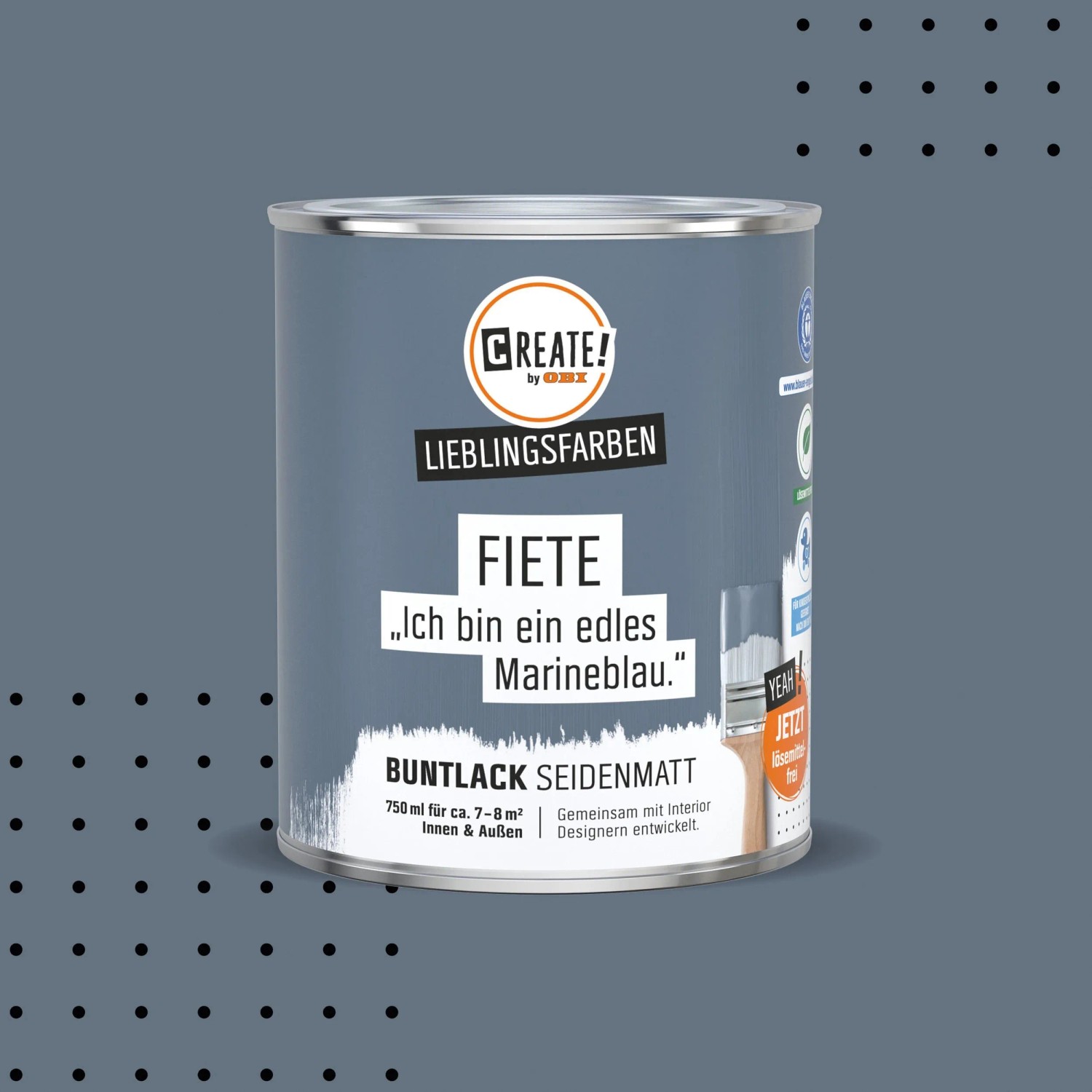 CREATE! by OBI Buntlack Lieblingsfarbe Fiete Marineblau Seidenmatt 0,75 l