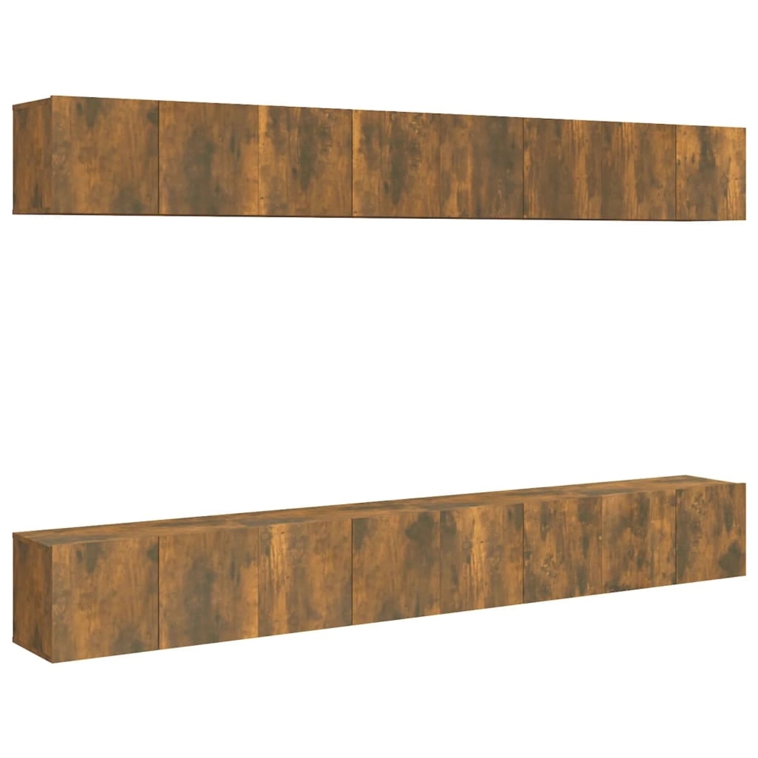 vidaXL 8-Tlg TV-Schrank-Set Räuchereiche 60x30x30 cm Holzwerkstoff 3120308