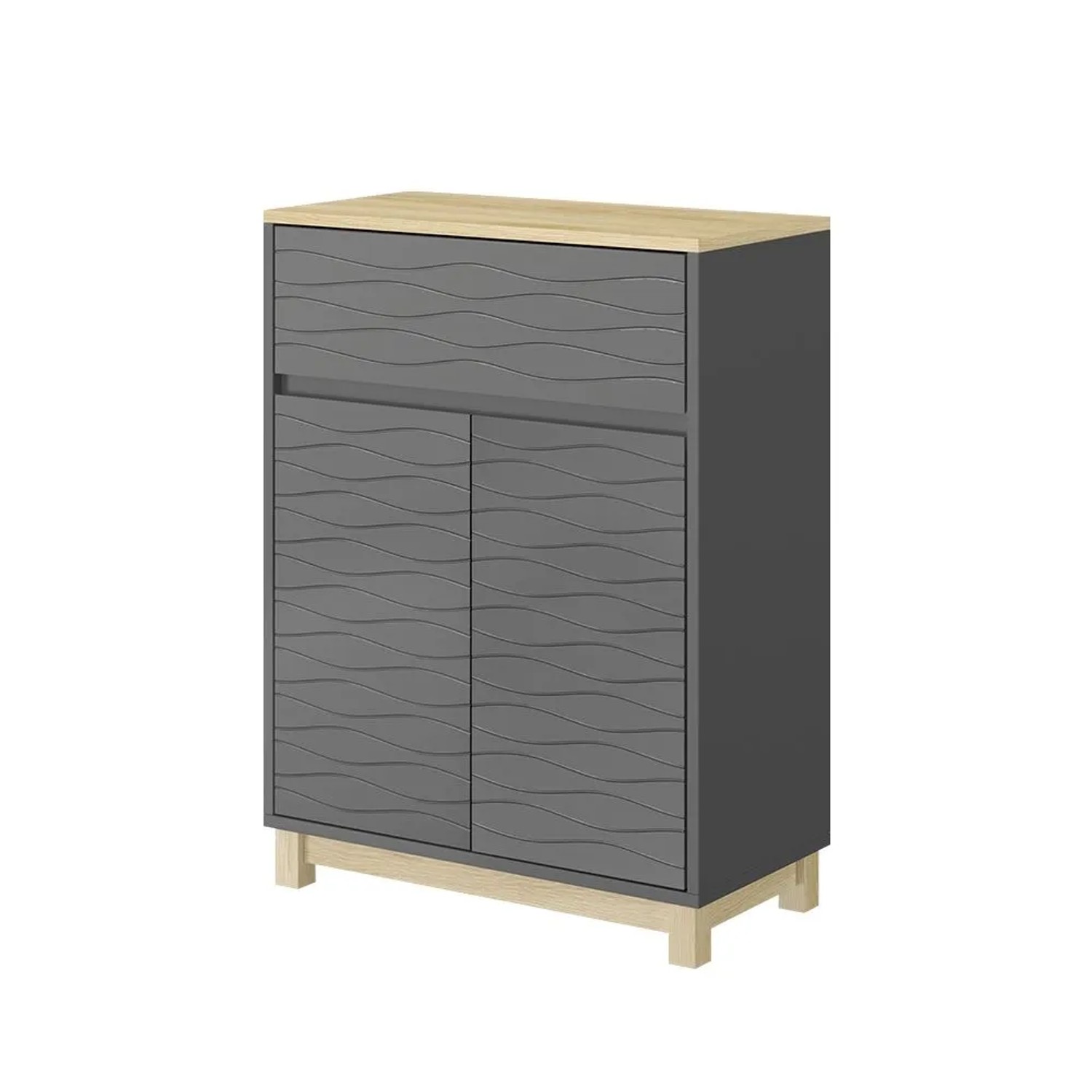Vicco Midischrank Livia Anthrazit 60 x 80 mit Schublade