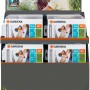 Gardena Spiralschlauch-Set 10m im Verkaufsdisplay. Gartenschlauch mit Brause und Zubehör.