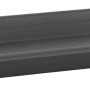 Anthrazitfarbener Florus Blumenkasten-Untersetzer Standard S, 40 cm, aus recyceltem Kunststoff.