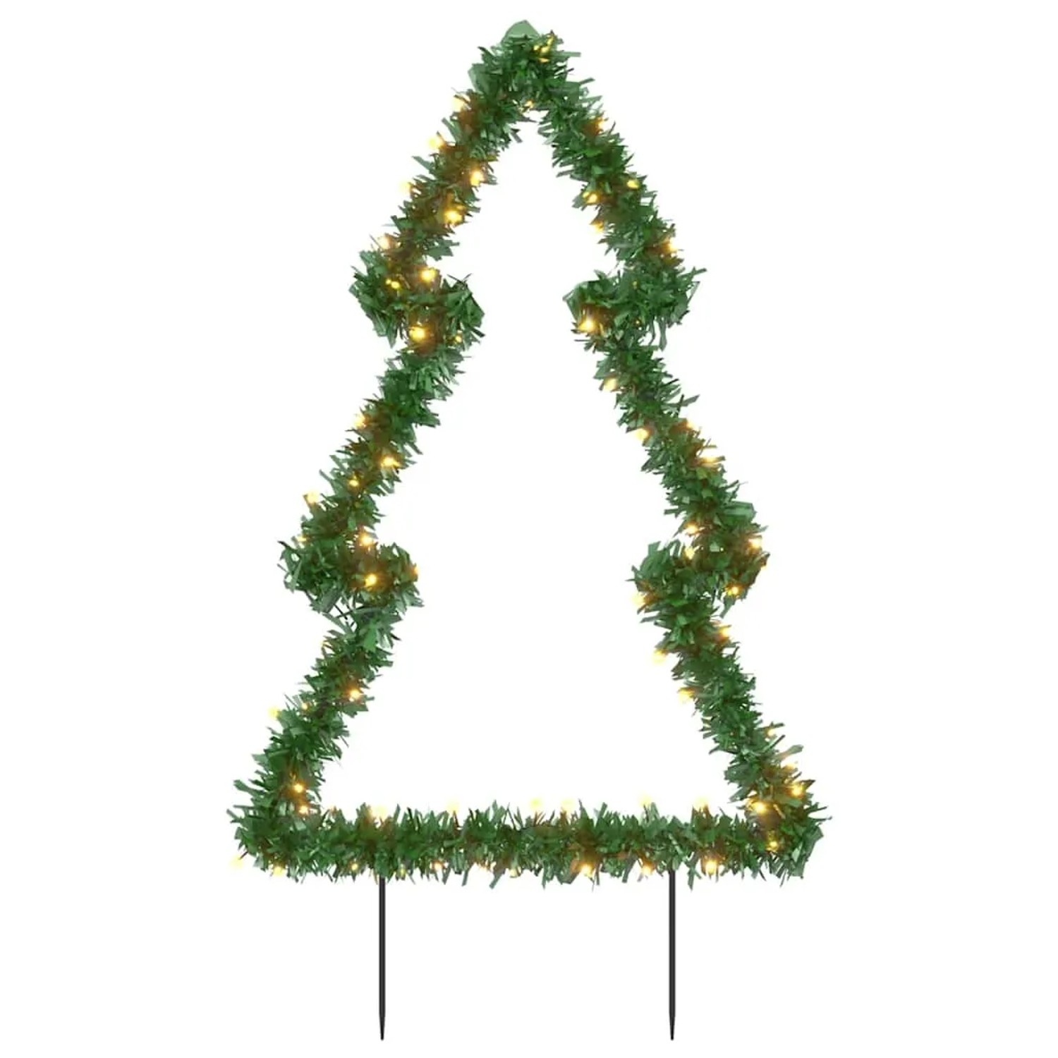 vidaXL Weihnachtsbaum mit Erdspießen und 80 LEDs 60 cm 357728