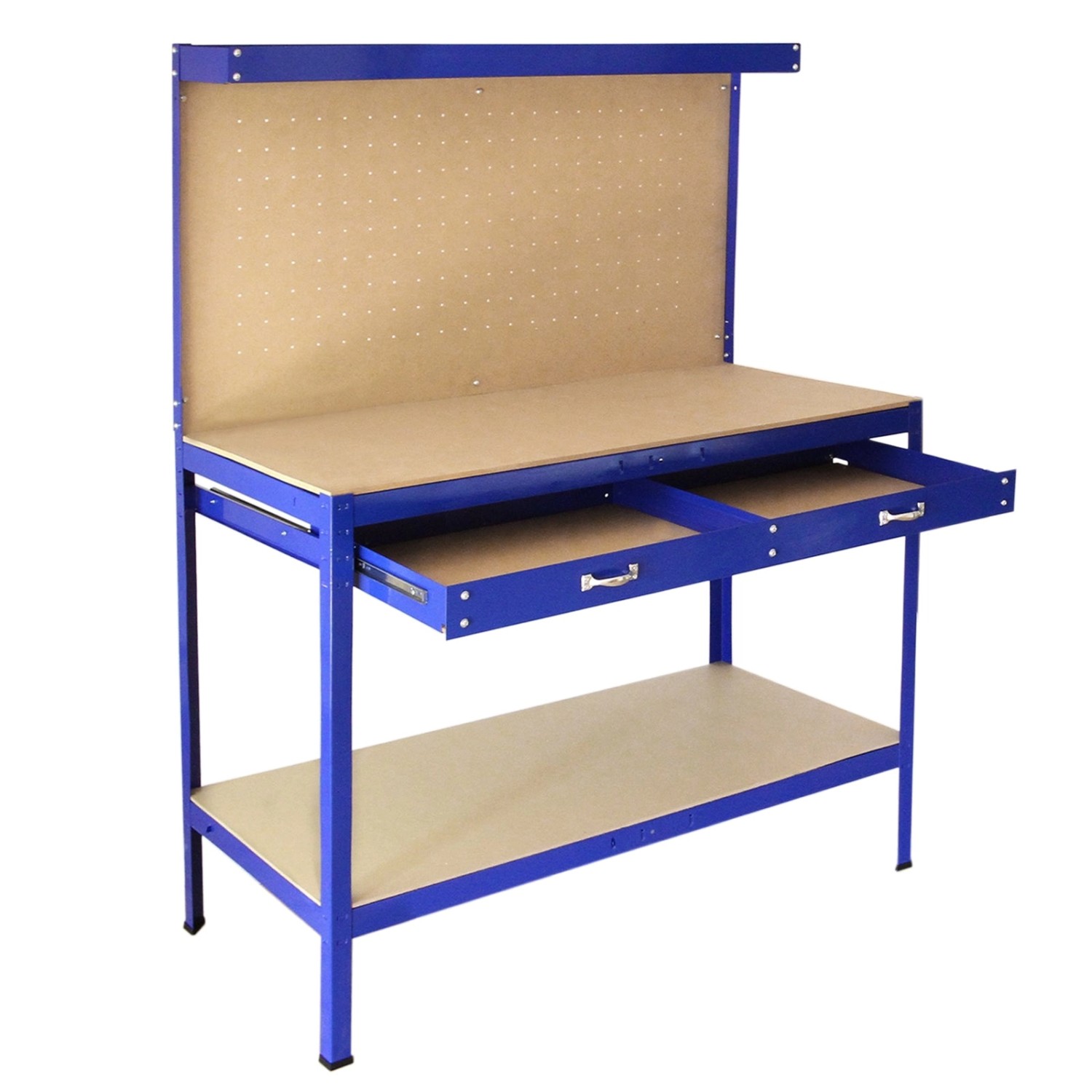 Monstershop Werkbank mit Stecktafel und Schublade Blau