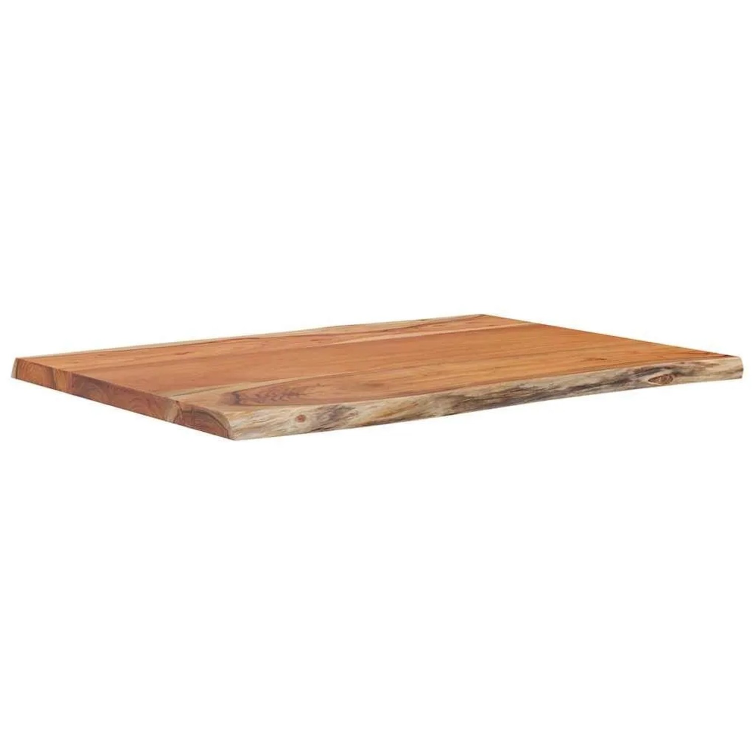 vidaXL Tischplatte 80x60x2,5cm Rechteckig Massivholz Akazie Naturkante 370620