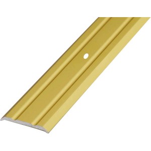 Arcansas Übergangsprofil aus Aluminium, 2 mm x 25 mm x 900 mm, in Gold.