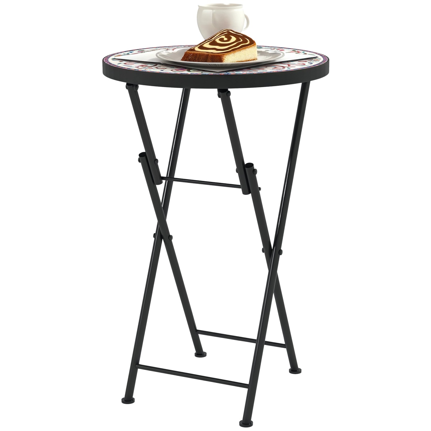 Outsunny Gartentisch Metall 35,5 x 55H cm Mehrfarbig günstig online kaufen