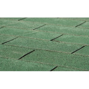 Grüne, rechteckige Dachschindeln für Gartenhaus-Dach, 3 m² Paket.