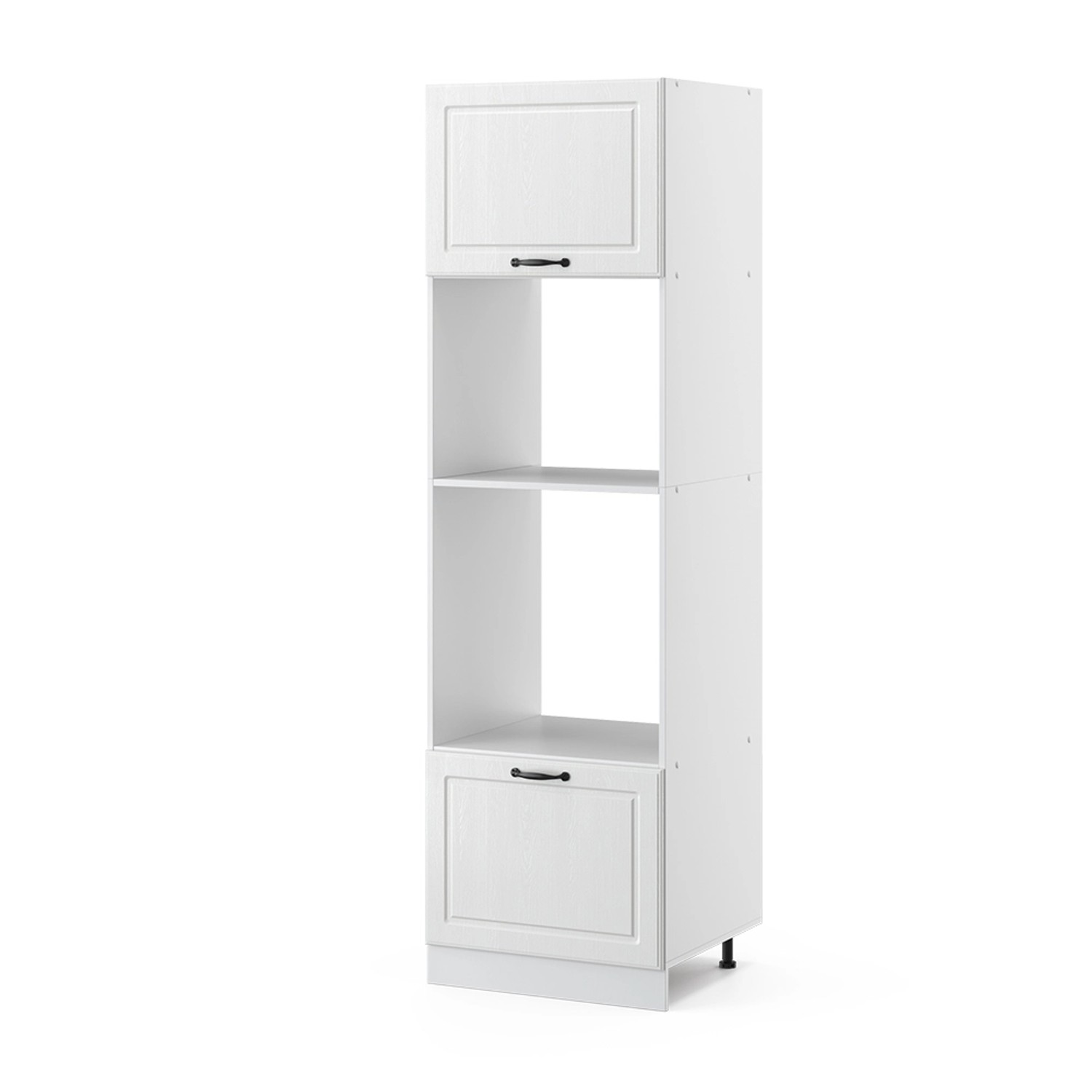 Vicco Mikrowellenschrank R-Line Küchenregal für die Mikrowelle Weiß Landhaus/Weiß 60 cm