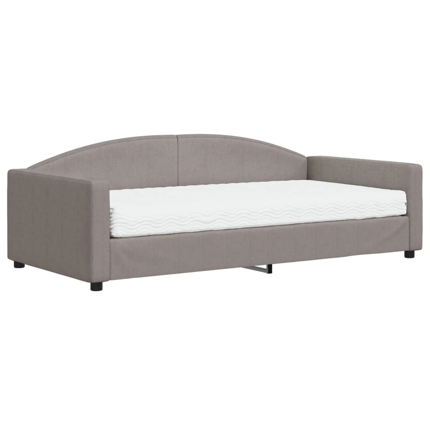Thumbnail - vidaXL Tagesbett mit Matratze Taupe 100x200 cm Stoff1843253