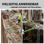 TRUTZHOLM Bolzenschneider 900 mm im Einsatz: Schneiden von Baustahl und Kette. Robuster Seitenschneider für Heimwerker.
