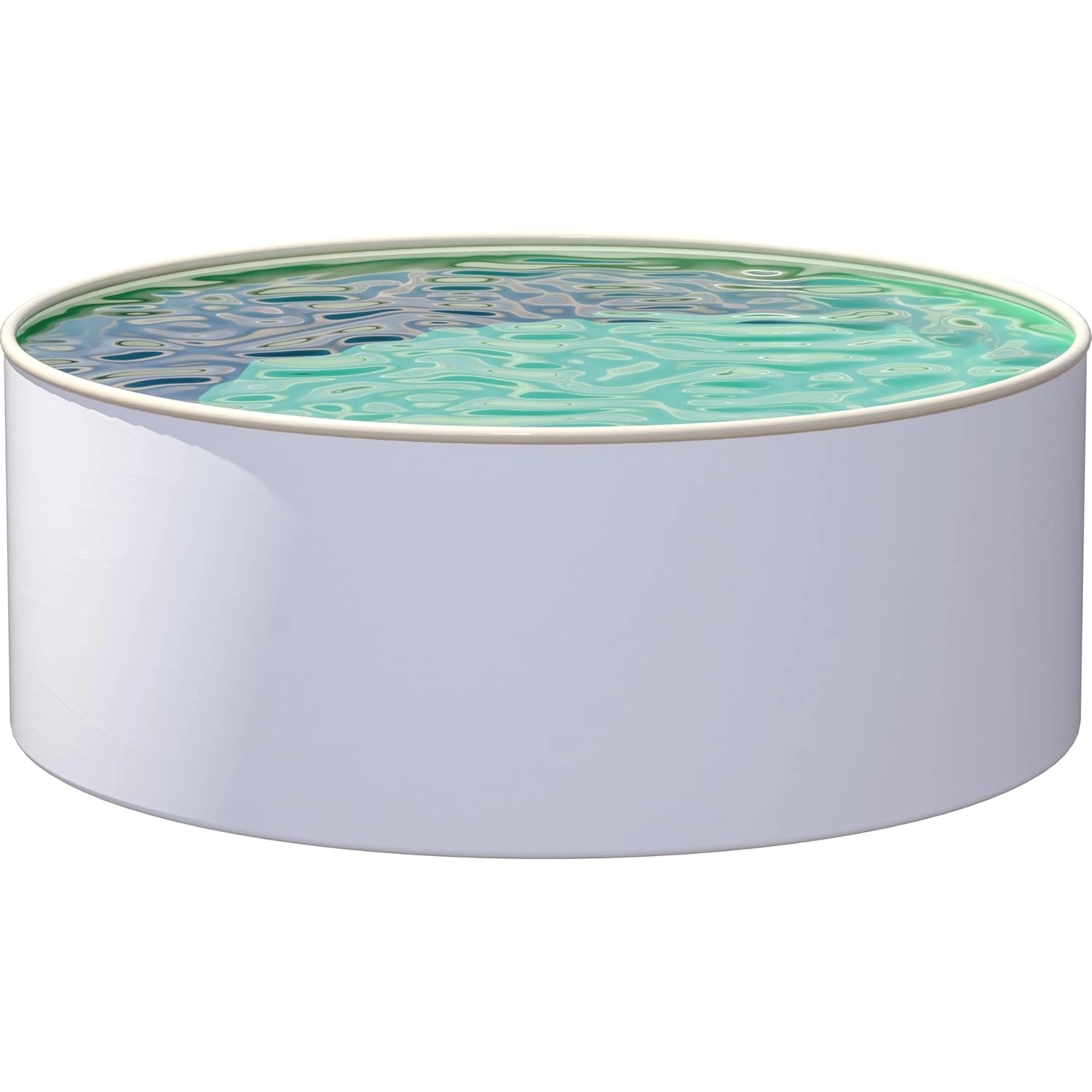 Poolomio Stahlwandpool Set Rund 500 x 150 cm Aufstellpool mit 0,6 mm Stahlwand, 0,8 mm Innenfolie Sand, Skimmer und Einl...