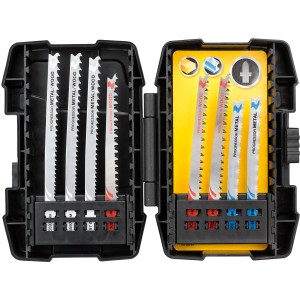 Stanley FatMax Stichsägeblätter Set, 8-teilig mit T-Aufnahme in Minisafe-Box.