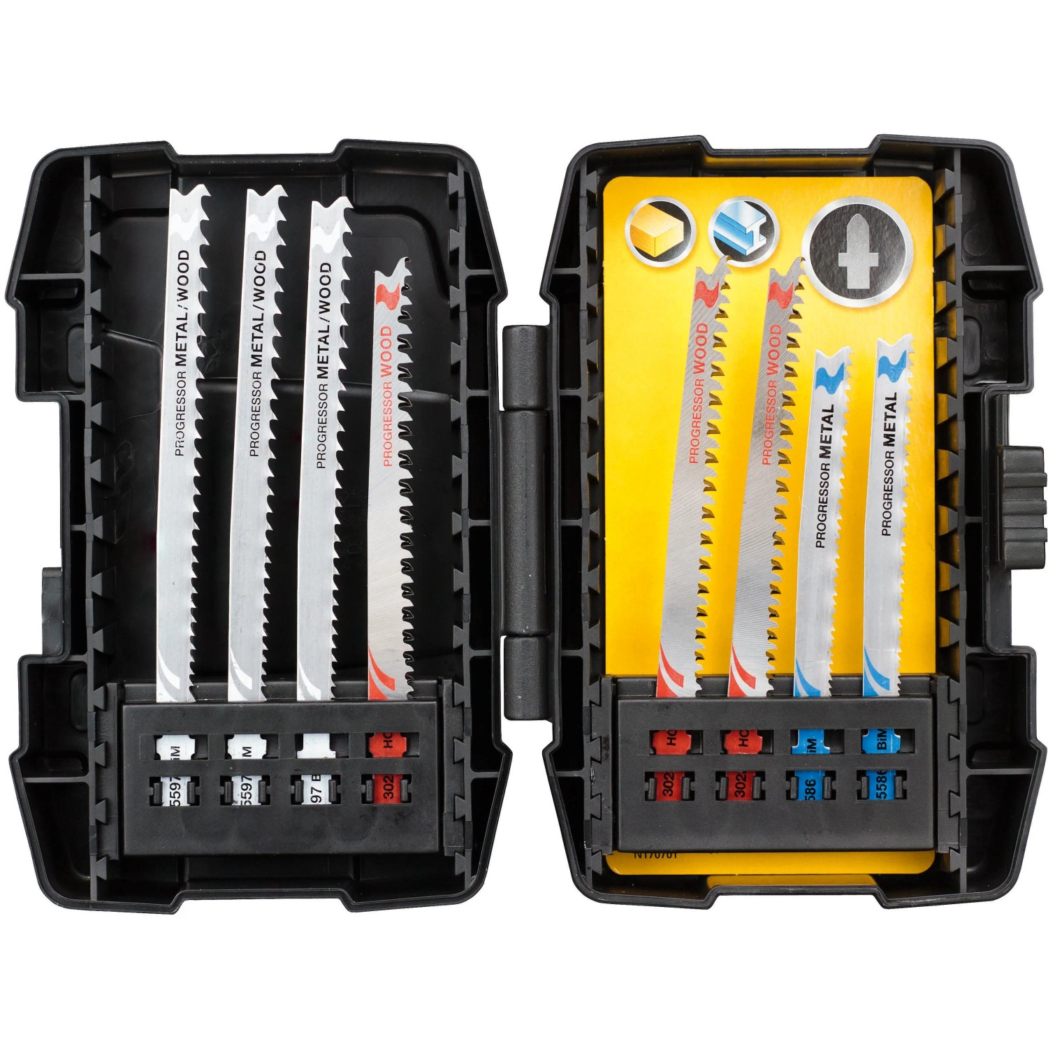 Stanley FatMax Stichsägeblätter Set, 8-teilig mit T-Aufnahme in Minisafe-Box.