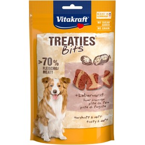 Vitakraft Treaties Bits Leberwurst, 120g: Hunde-Belohnungssnacks mit Leberwurst.
