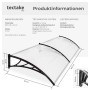 Tectake Vordach  In Bogenform Wetterfest  93 x 300 x 0 50 cm Transparent_6