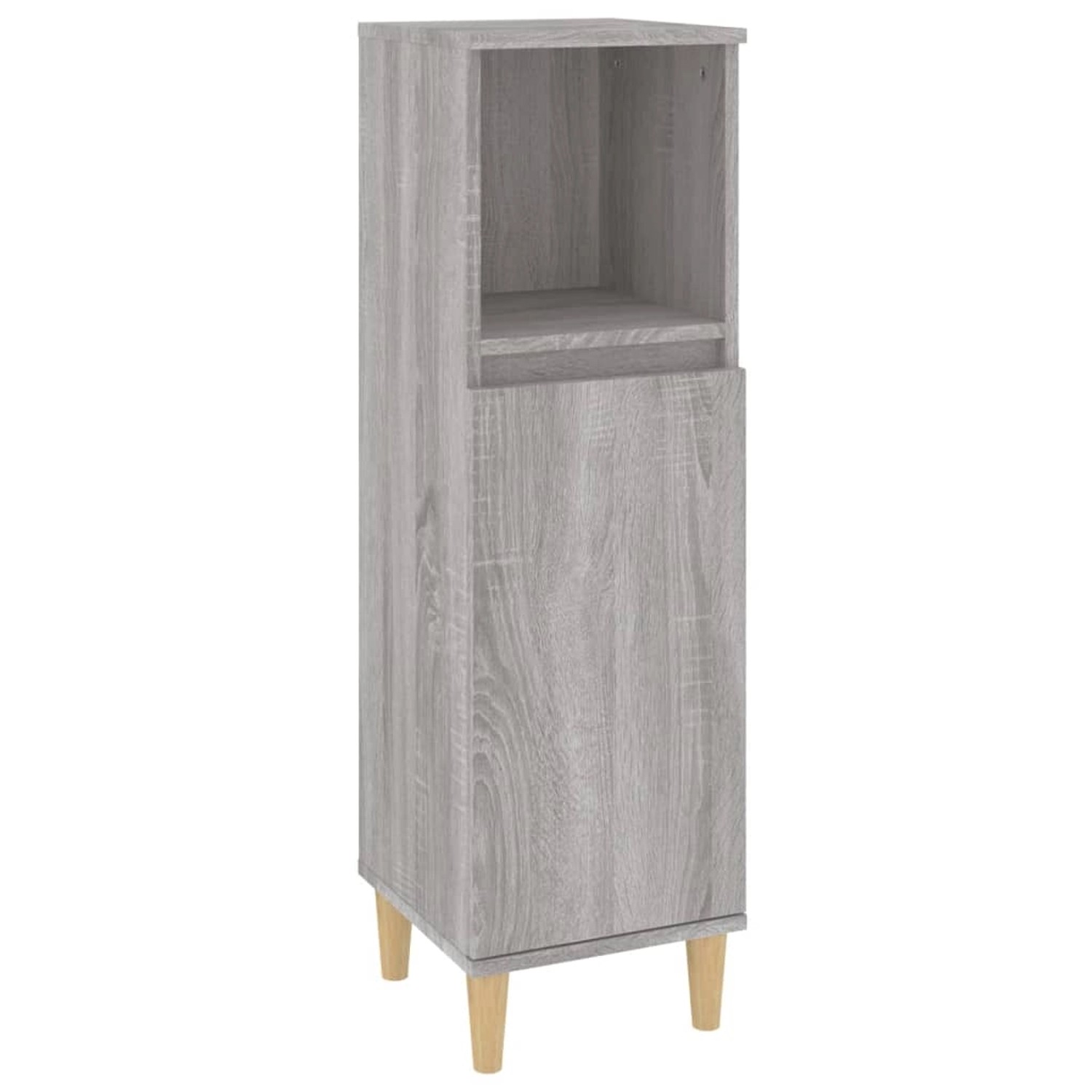 vidaXL Badschrank Grau Sonoma 30x30x100 cm Holzwerkstoff Modell 1