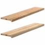 vidaXL Fensterbänke 2 Stk Unbehandelt 120x30x2 cm Massivholz Eiche 4009114