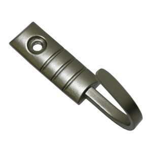 Gardinia Raffhaken Geo, silber-matt, aus Metall zur Befestigung von Gardinen.
